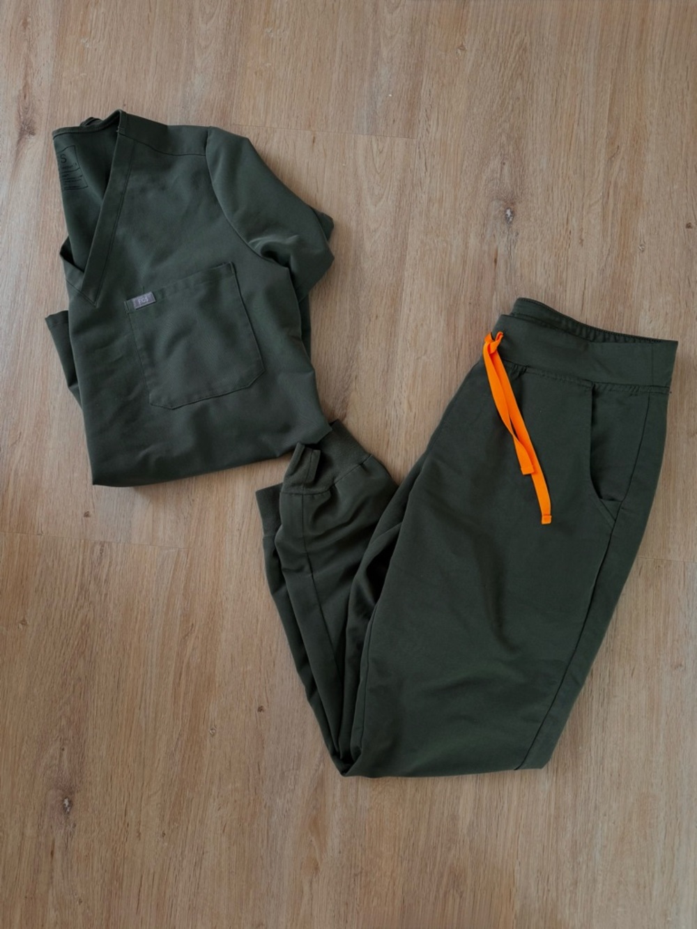 Figs Army Green Jogger Scrubs